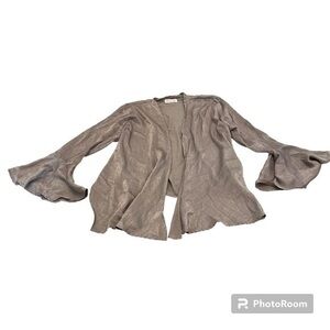 Blush Boutique Bell sleeve gray chrome cardigan